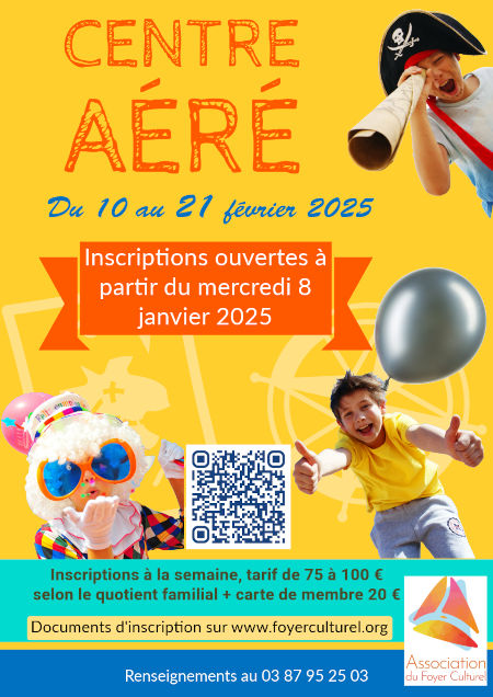 Centre aéré à sarreguemines du 10 au 21 février 2025